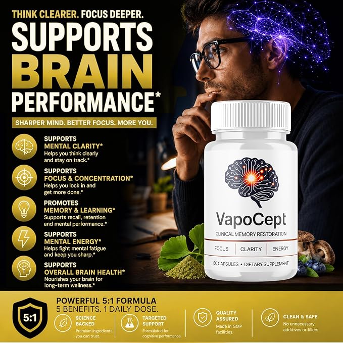 Vapocept Capsules Advanced Supplement Pills (60 Capsules)