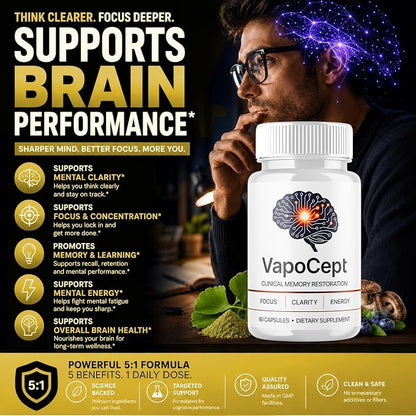 Vapocept Capsules Advanced Supplement Pills (60 Capsules)